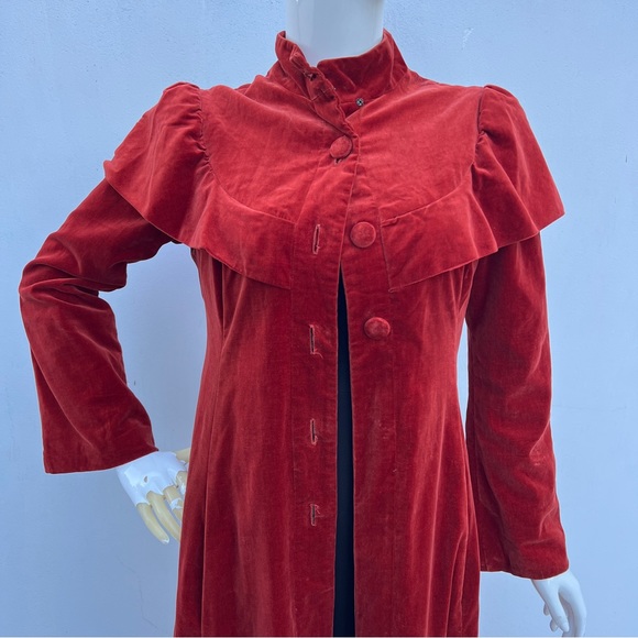 VTG Burnt Orange Princess Coat - Picture 10 of 16